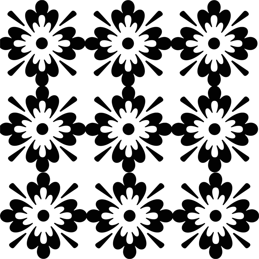 Black And White Flowers PNG