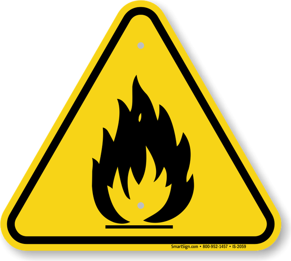 Flammable Sign PNG