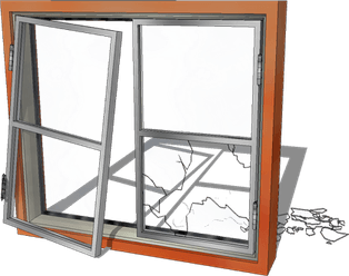 Broken Window PNG