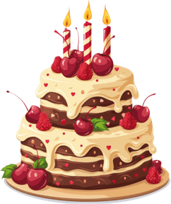 Cartoon Birthday Cake PNG