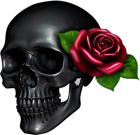 Rose Skull PNG