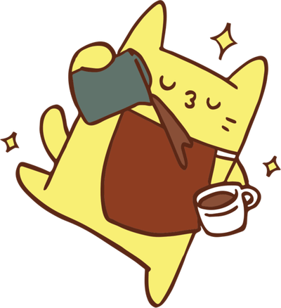 Coffee Cat PNG