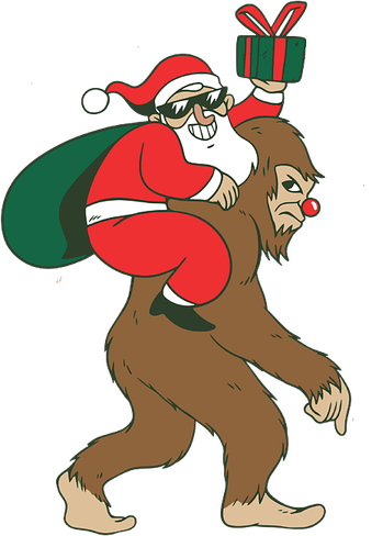 Bigfoot Christmas PNG