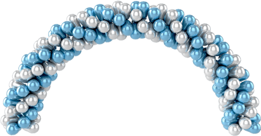 Blue And Silver Balloon PNG