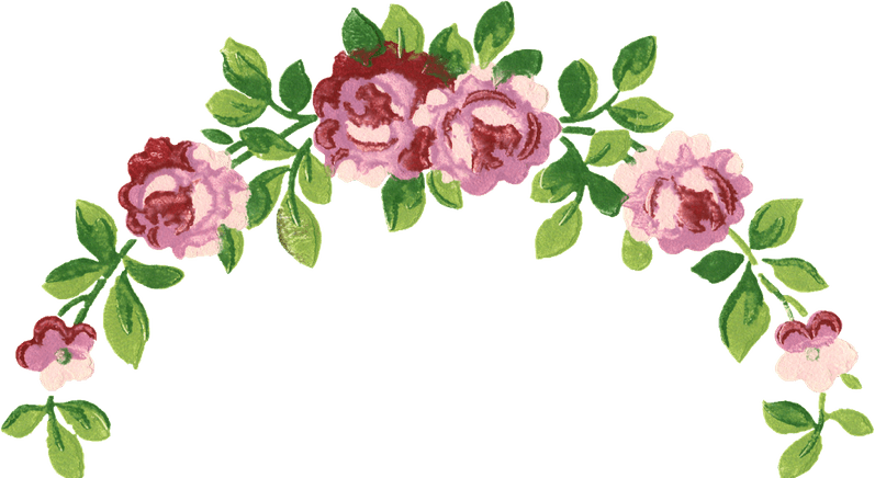 Pink Rose Border PNG