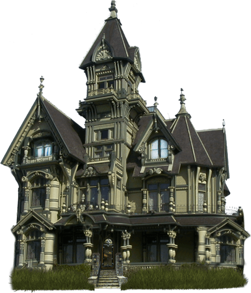 Halloween Village Houses PNG