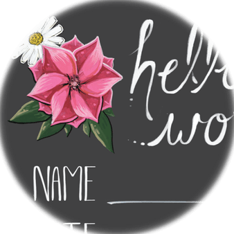Chalkboard Flower PNG