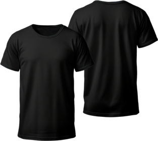 T Shirt Template Black PNG