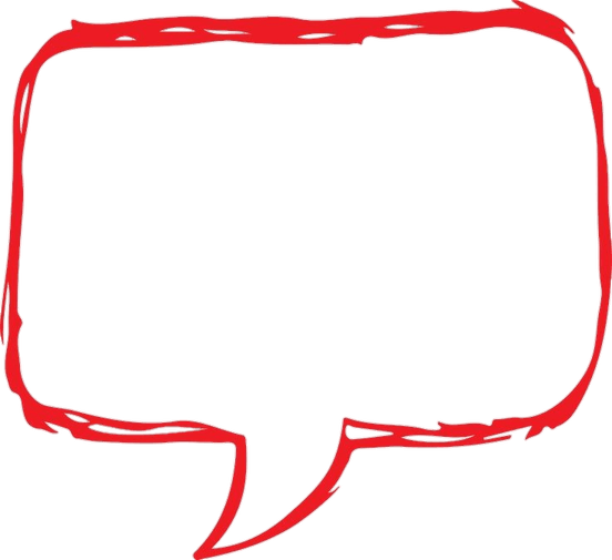 Speech Bubble Red PNG