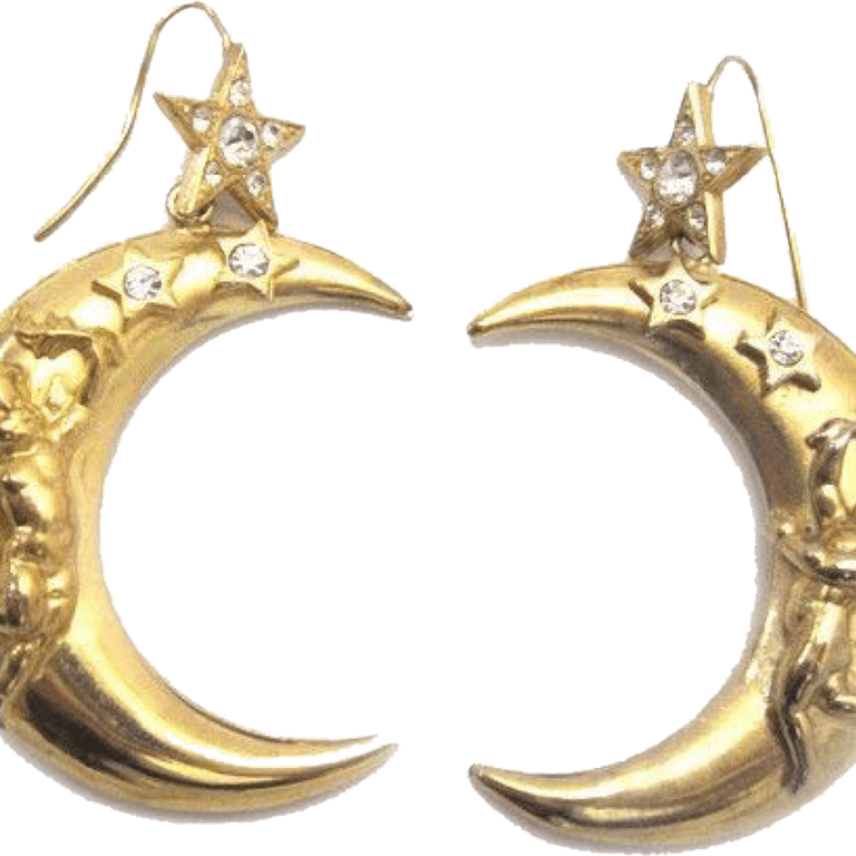 Gold Earrings PNG