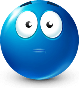 Shocked Blue Emoji PNG