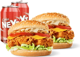 2 Zinger Burger PNG
