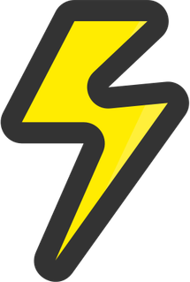 Electricity Yellow Lightning PNG