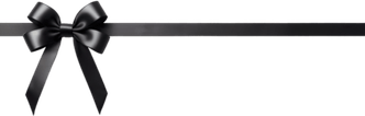 Black Ribbon Bow PNG