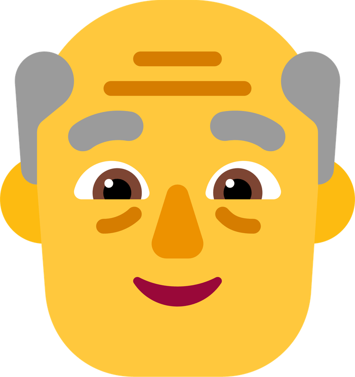 Old Man Emoji PNG