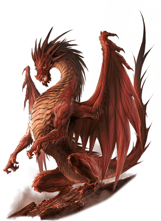Ancient Red Dragon PNG