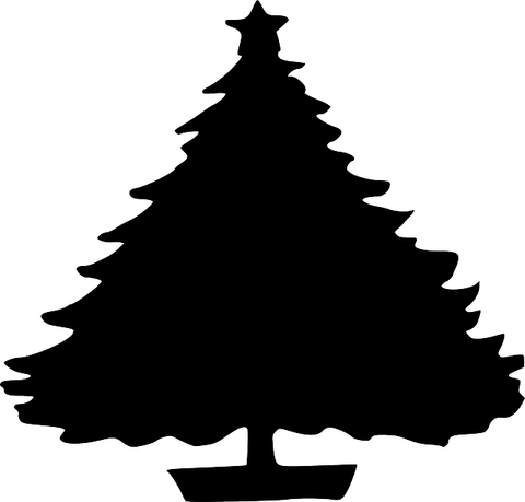Black Christmas Tree PNG