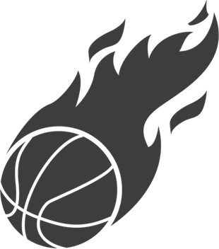 Flaming Basketball PNG