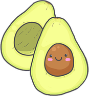 Aesthetic Avocado PNG