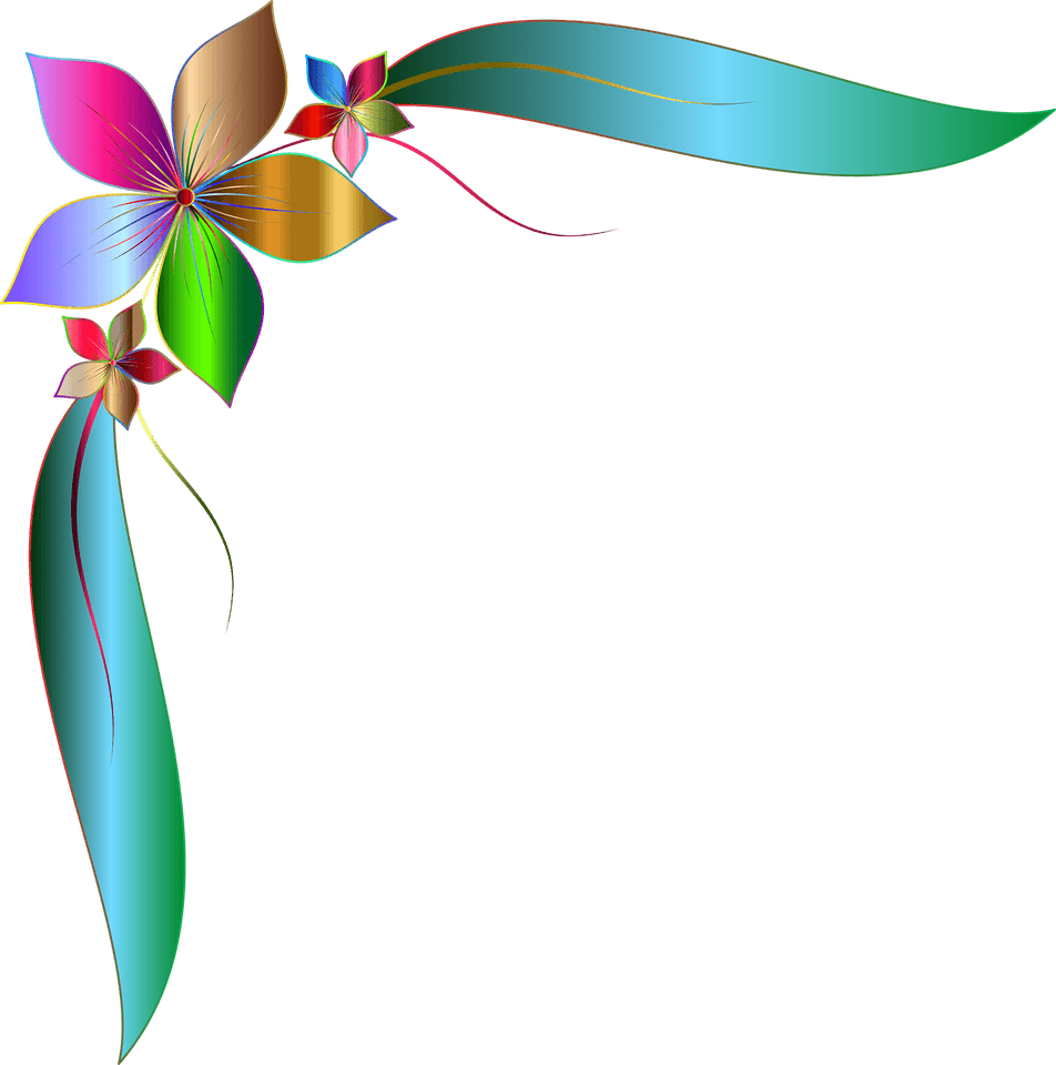 Corner Flower Border PNG