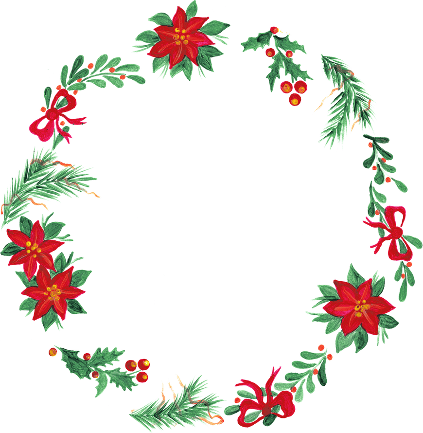 Christmas Wreath Border PNG
