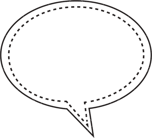 Speech Bubble Outline PNG
