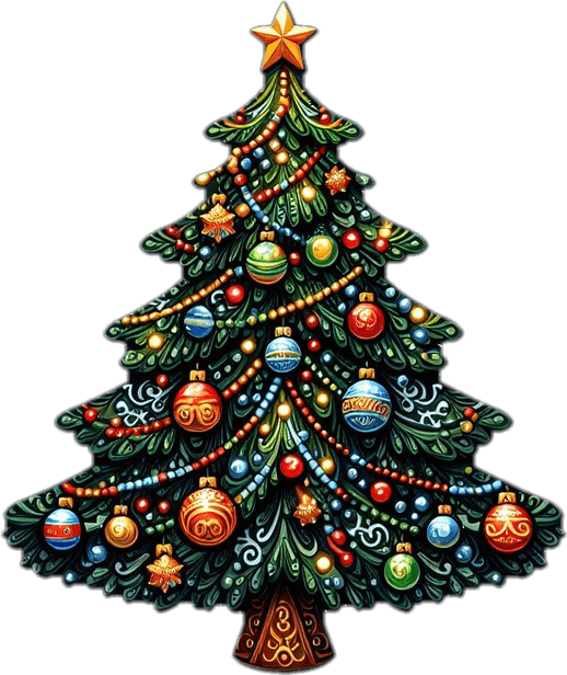 Rustic Christmas Tree PNG
