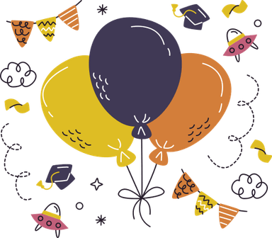 Purple And Gold Balloon PNG
