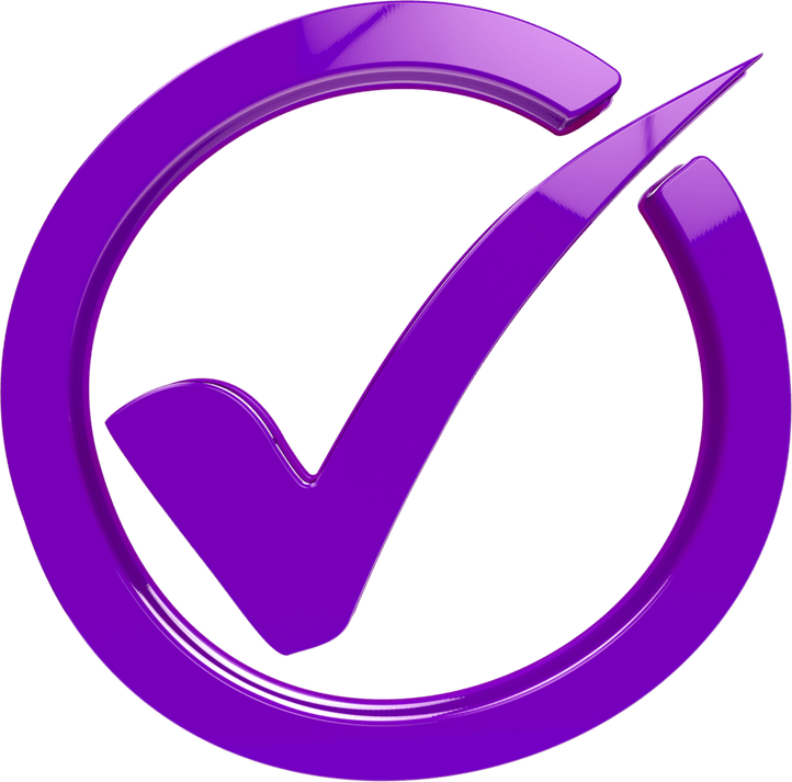 Purple Check Mark PNG