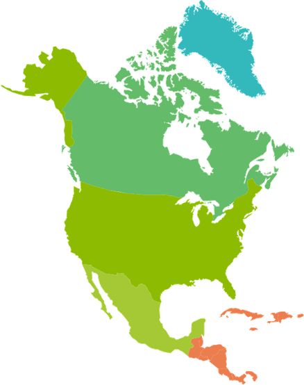 North America Map PNG