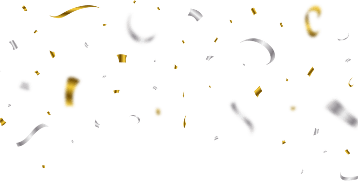 Falling Gold Confetti PNG