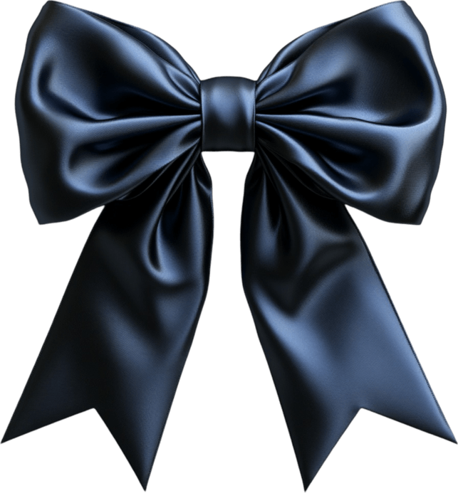 Black Ribbon Bow PNG