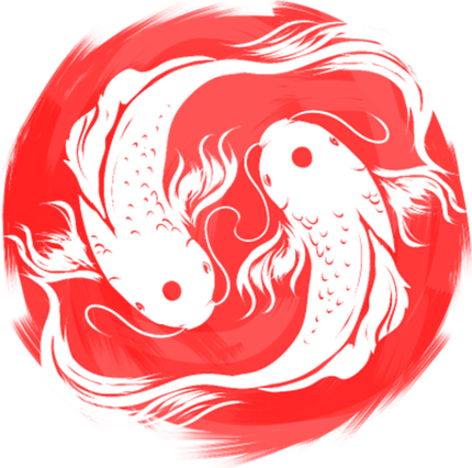 Yin Yang Koi Fish PNG