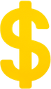 Gold Dollar Sign PNG