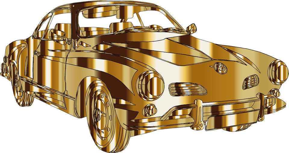 Gold Car PNG