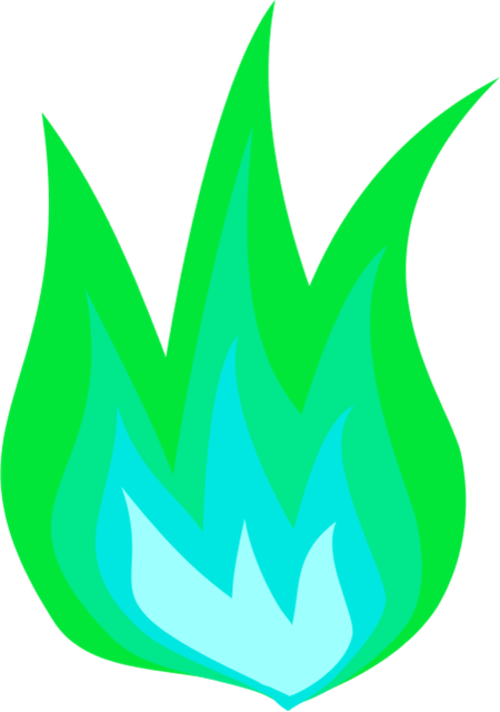 Green Flame PNG