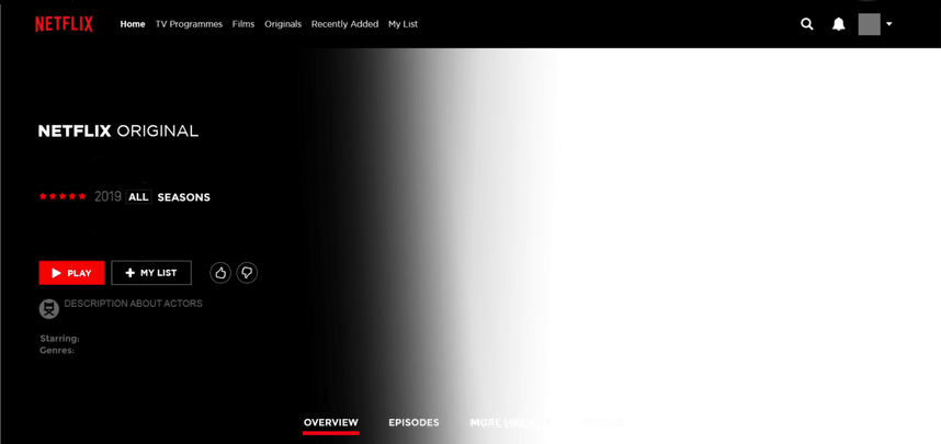 Overlay Netflix Template PNG