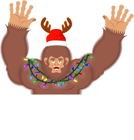 Bigfoot Christmas PNG