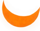 Orange Crescent Moon PNG
