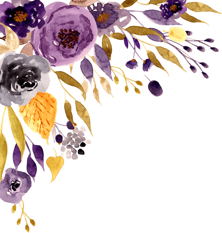 Watercolor Purple Flower PNG