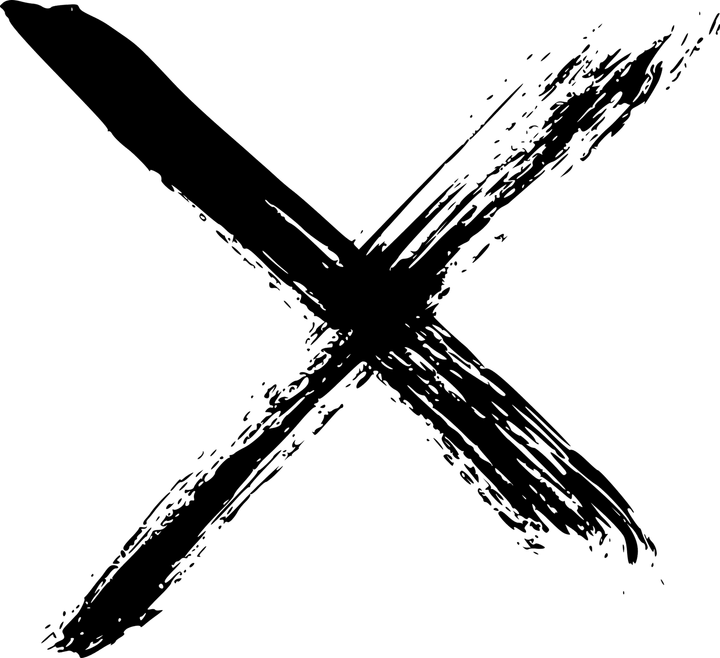 Grunge X PNG