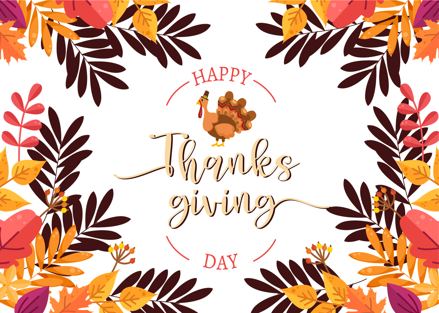 Happy Thanksgiving Banner PNG