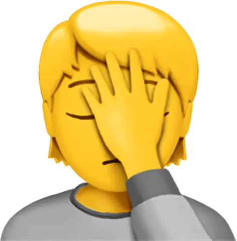 Facepalm Emoji PNG