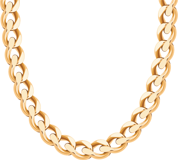 Gold Diamond Chain PNG