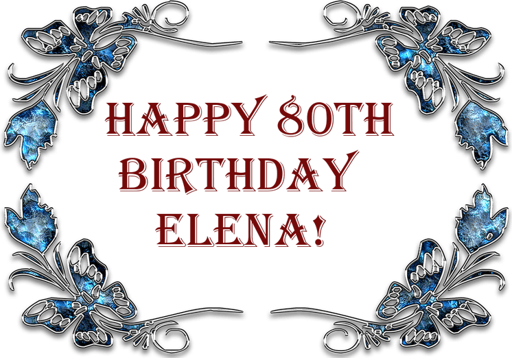 80th Birthday PNG