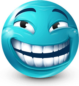 Blue Laughing Emoji PNG