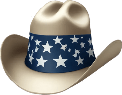 American Flag Cowboy Hat PNG