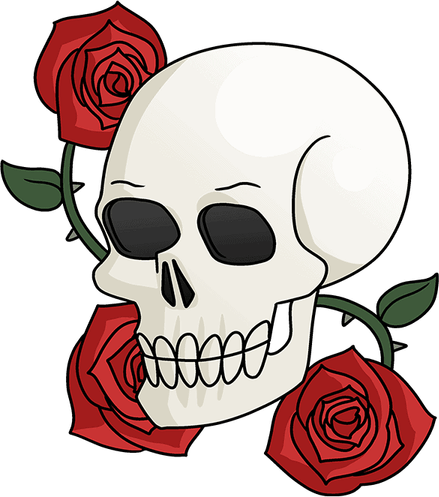 Rose Skull PNG