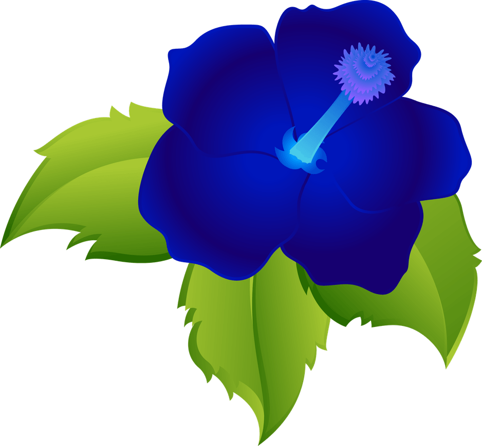 Royal Blue Flower PNG