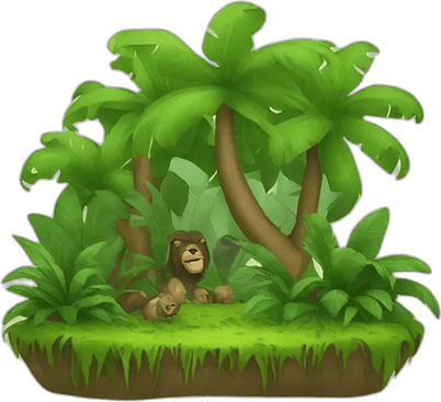 Cartoon Jungle Tree PNG